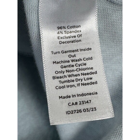 T by Talbots Petite Womens Long Sleeve Half Zip Pullover Navy Teal Geometric - Picture 11 of 11